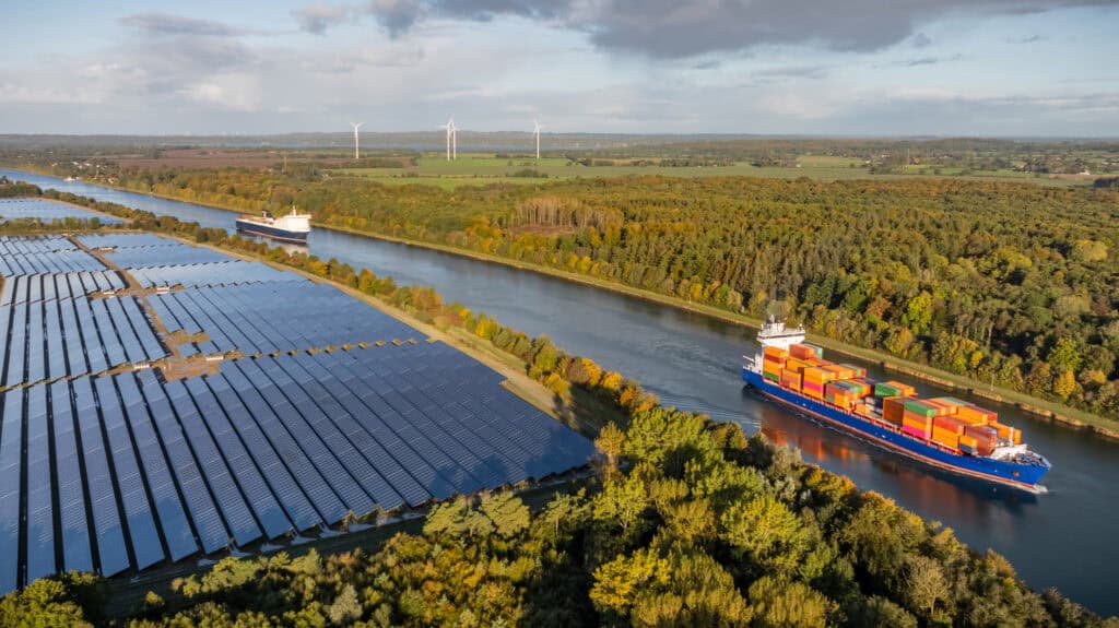 solar panels and wind turbines