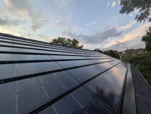 solar panels and roof